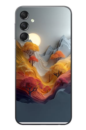 Samsung Galaxy A24 Uyumlu Renk Dalgalı Manzara Baskılı Silikon Kılıf