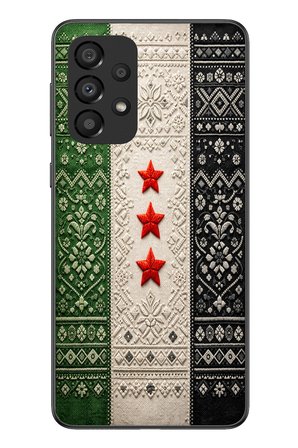 Samsung Galaxy A33 Uyumlu Suriye Bayrağı Dokuma Baskılı Silikon Kılıf