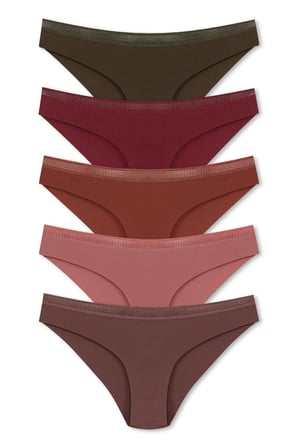 HNX 5'li Micro Kumaş Petek Lastik Bikini Kadın Külot