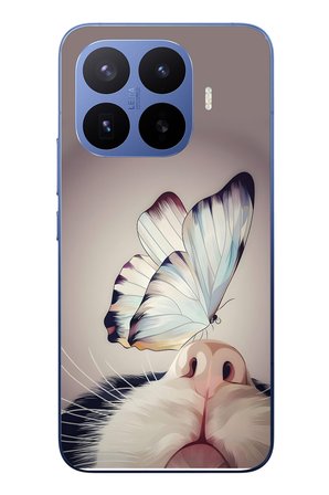 Xiaomi 17T Pro
 Uyumlu Kelebekli Kedi Baskılı Silikon Kılıf