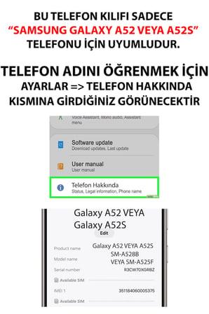 Samsung Galaxy A52-A52S Uyumlu Türk Sembolü Kurt ve Bayrak Desenli Baskılı Silikon Kılıf