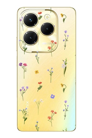Infinix Hot 40-40 PRO Uyumlu Minik Kır Çiçekleri Baskılı Silikon Kılıf