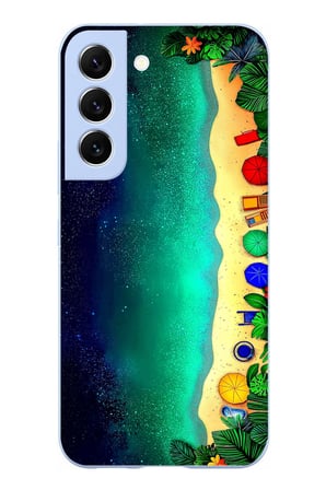 Samsung Galaxy S22 Uyumlu Tatil Kumsal Gecesi Baskılı Silikon Kılıf