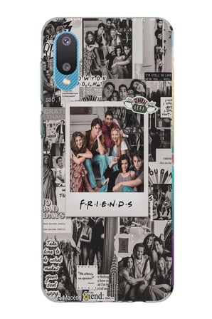 Samsung Galaxy A02 Uyumlu Friends Nostalji Tasarımlı Tasarımlı Baskılı Silikon Kılıf
