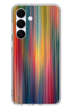 Samsung Galaxy S25 FE Uyumlu Gökkuşağı Karışımı Baskılı Silikon Kılıf