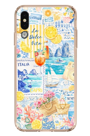 iPhone XS MAX Uyumlu La Dolce Vita İtalyan Rüyası Baskılı Silikon Kılıf