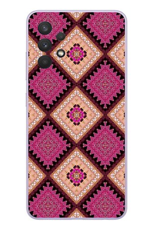 Samsung Galaxy A32 Uyumlu Pembe Yavrusu Motifleri Baskılı Silikon Kılıf