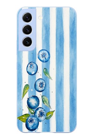 Samsung Galaxy S22 Uyumlu Yaban Mersinleri Baskılı Silikon Kılıf
