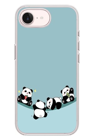 İphone 17e Uyumlu Panda Ailesi Baskılı Silikon Kılıf