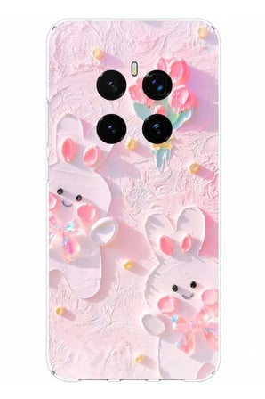 Honor Magic 7 PRO Uyumlu Sevimli Tavşanlar Baskılı Silikon Kılıf