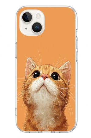 İphone 13/14 Uyumlu Masum Kedi Baskılı Silikon Kılıf