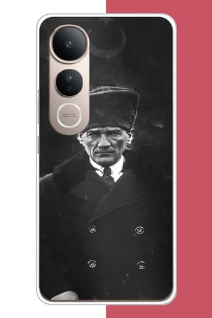 Vivo V50 Lite Uyumlu atatürk 2 Baskılı Silikon Kılıf