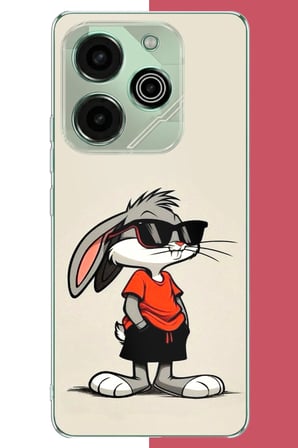 Tecno Pova 6 Pro Uyumlu bagsbuny 1 Baskılı Silikon Kılıf