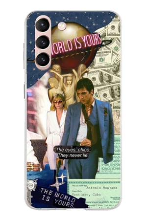 Samsung Galaxy S21 Uyumlu Elvira Hancock & Tony Montana Tasarımlı Baskılı Silikon Kılıf