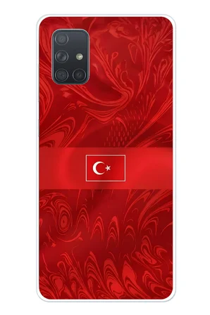 Samsung Galaxy A71 Uyumlu Türk Milli Takım Desenli Forma Baskılı Silikon Kılıf