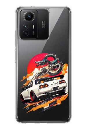 Redmi Note 12S Uyumlu GTR Güneş Ejderha Tasarımlı Baskılı Silikon Kılıf