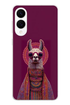 Samsung Galaxy S25 Edge Uyumlu Kozmik Lama Baskılı Silikon Kılıf