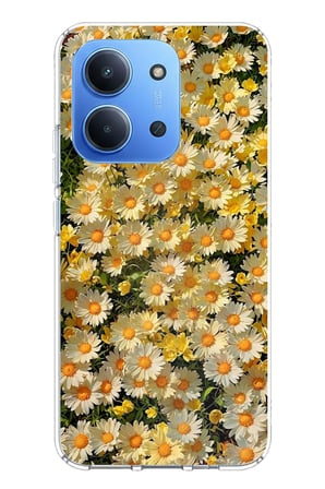 Redmi 15C Uyumlu Papatya Bahçesi Sulu Boya Baskılı Silikon Kılıf