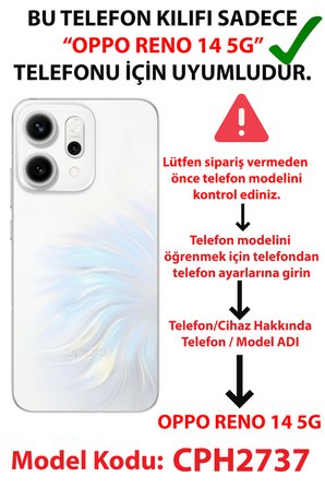 Oppo Reno 14 5G Uyumlu Papatya Tutan Sevimli Ayıcık Baskılı Silikon Kılıf
