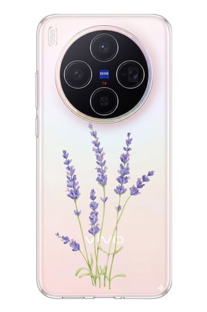 Vivo X300 Uyumlu Lavanta Çiçek Tasarımlı Baskılı Silikon Kılıf