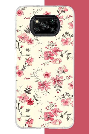 Poco X3-X3 PRO-NFC Uyumlu kırmızı pattern Baskılı Silikon Kılıf