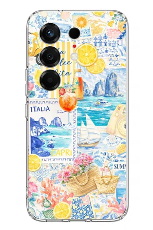 Tecno Camon 50 4G Uyumlu La Dolce Vita İtalyan Rüyası Baskılı Silikon Kılıf