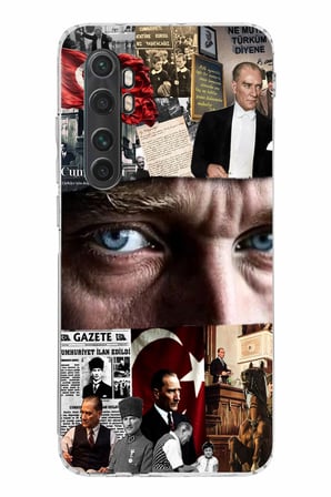 Mi Note 10 Lite Uyumlu Atatürk İstiklal Panoraması Baskılı Silikon Kılıf
