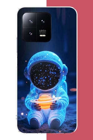 Xiaomi Mi 13 Uyumlu Yıldızlı Astronot Baskılı Silikon Kılıf