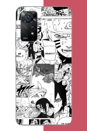 Redmi Note 11E Uyumlu naruto kolaj Baskılı Silikon Kılıf