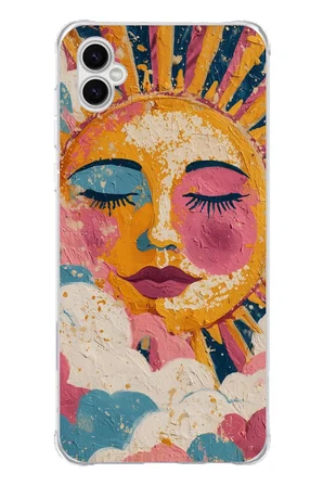 Samsung Galaxy A04 Uyumlu Efsunlu Güneş Baskılı Silikon Kılıf