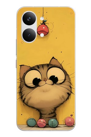POCO X8 Pro Max Uyumlu Kedi Çizgisi Baskılı Silikon Kılıf