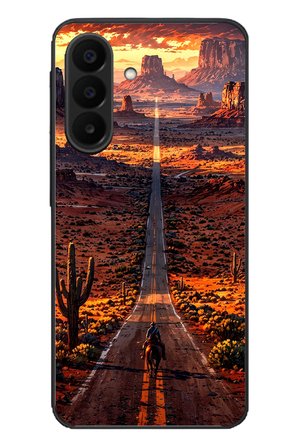 Samsung Galaxy A27 Uyumlu Kovboy Yolda Baskılı Silikon Kılıf