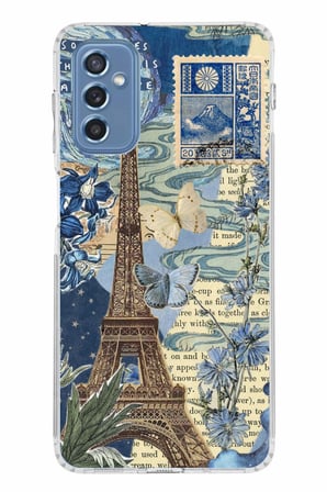 Samsung Galaxy M52 Uyumlu Paris ve Eyfel Kulesi Baskılı Silikon Kılıf