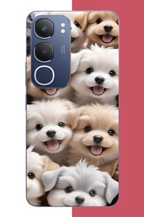 Vivo Y19s Uyumlu sevimli köpek Baskılı Silikon Kılıf