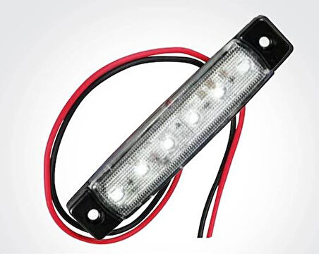 30 Adet Yan İşaret Lambası 6 Ledli Beyaz 24 Volt