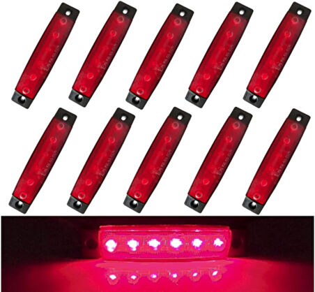 30 Adet Kırmızı Yan İşaret Lambası 12 Volt