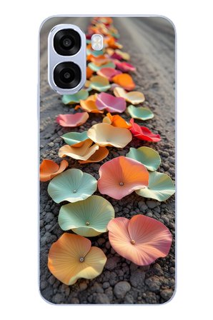 Oppo A6t - A6X Uyumlu Toprakta Çiçekler Baskılı Silikon Kılıf