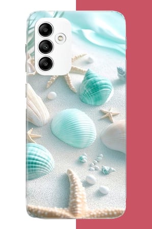 Samsung Galaxy A05s Uyumlu turkuaz deniz kabuğu Baskılı Silikon Kılıf