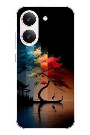 Poco X8 Pro
 Uyumlu Dört Mevsim Ağaç Baskılı Silikon Kılıf