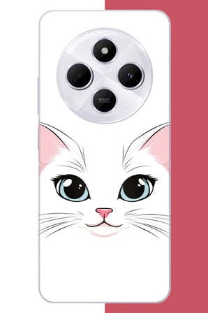 Redmi 14C Uyumlu kedi yüzü Baskılı Silikon Kılıf