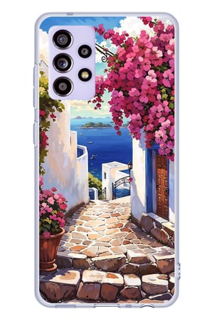 Samsung Galaxy A52-A52S Uyumlu Ege'nin Kayıp Sokakları Baskılı Silikon Kılıf