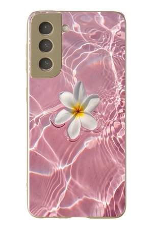 Samsung Galaxy S21 FE Uyumlu Dalgalı Papatya Baskılı Silikon Kılıf