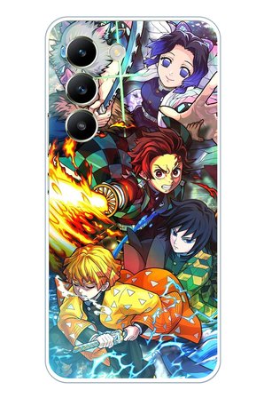 Vivo V30 Lite Uyumlu Demon Slayer Efsanesi:İblis Avcıları Baskılı Silikon Kılıf