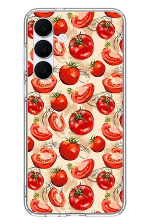 Samsung Galaxy S25 FE Uyumlu Domatesler Baskılı Silikon Kılıf