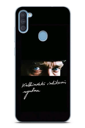 Samsung Galaxy A11-M11 Uyumlu Atatürk Derin Bakış Andolsun Baskılı Silikon Kılıf