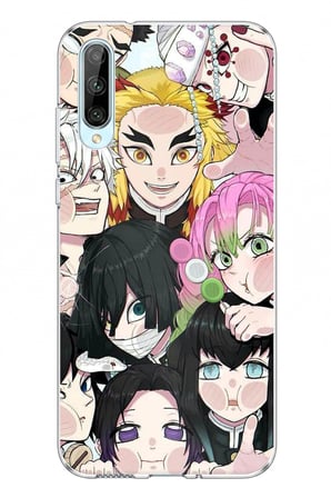 Huawei P Smart S Uyumlu Demon Slayer Manga Baskılı Silikon Kılıf