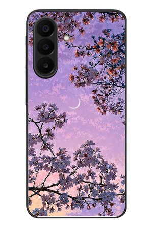 Samsung Galaxy A27 Uyumlu Mor Gökyüzülü Ağaç Baskılı Silikon Kılıf