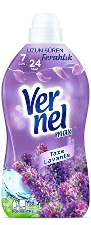 Vernel Max Taze Gül & Taze Lavanta Beyazlar ve Renkliler İçin Konsantre Yumuşatıcı 4 x 1440 ml 240 Yıkama