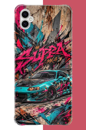 Samsung Galaxy A04 Uyumlu Supra Sokak Sanatı Baskılı Silikon Kılıf