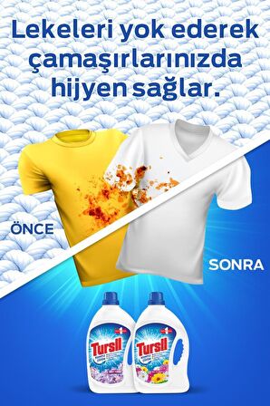 Tursil Karma Renkler İçin Sıvı Deterjan 2x2145 ml 33 Yıkama & Vernel Max Şakayık&Beyaz Çay Yumuşatıcı 1440 ml 